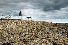 Point Judith Lighthouse as Storm Clouds Roll In